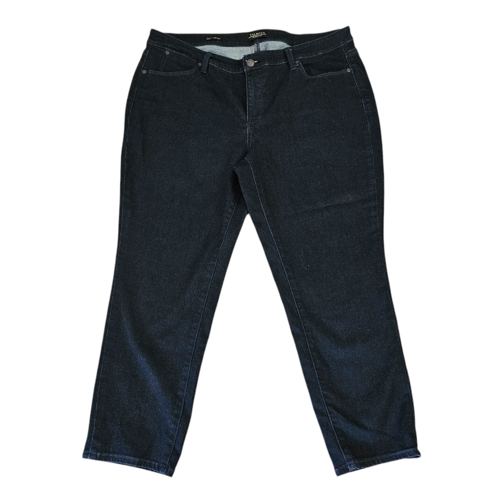 Talbots Flawless Five Pocket Slim Ankle Jeans Women's Size 16P Dark Wash